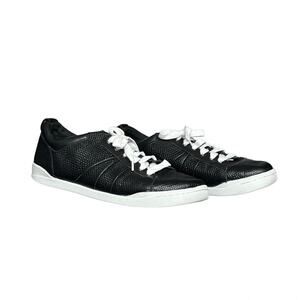 SoftWalk Athens Sneakers Womens Size 7.5 W Black Leather Lace Up Comfort Walking